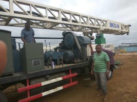 BZT400 trailer mounted water well drilling machine in Tanzania