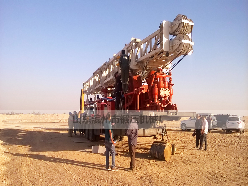 BZT1500 trailer mounted drilling rig  in Egypt construction site